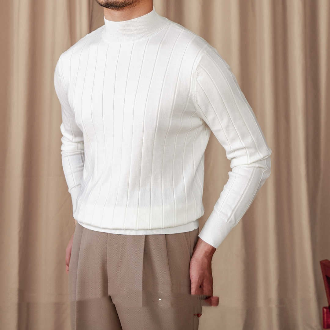 Italian Long Sleeve Mock Neck Sweater